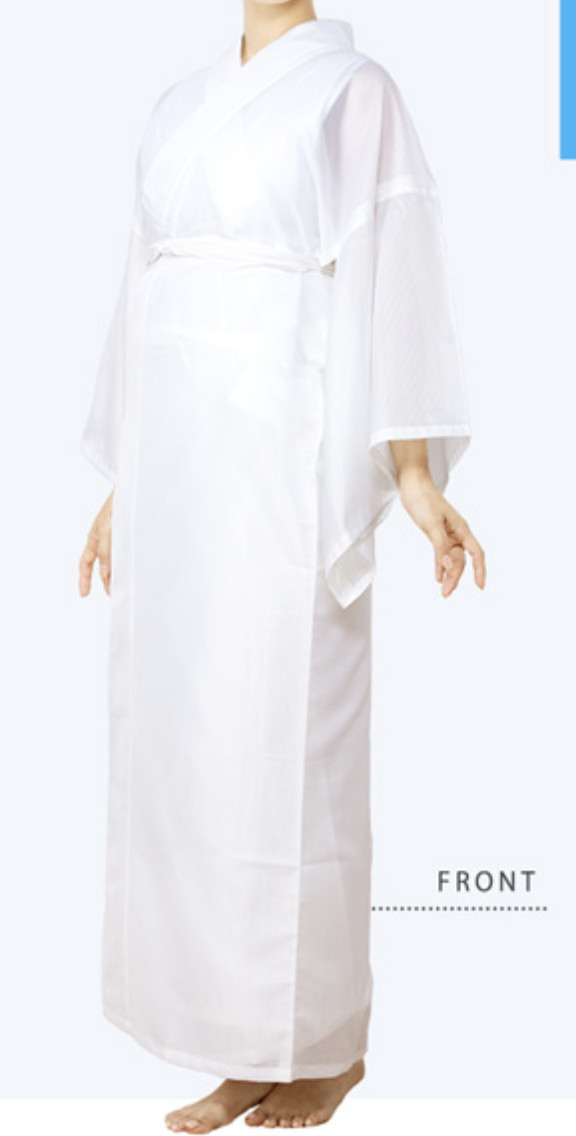 Japanese Women’s Traditional Kimono inner under wear Juban Ro Summer White JAPAN