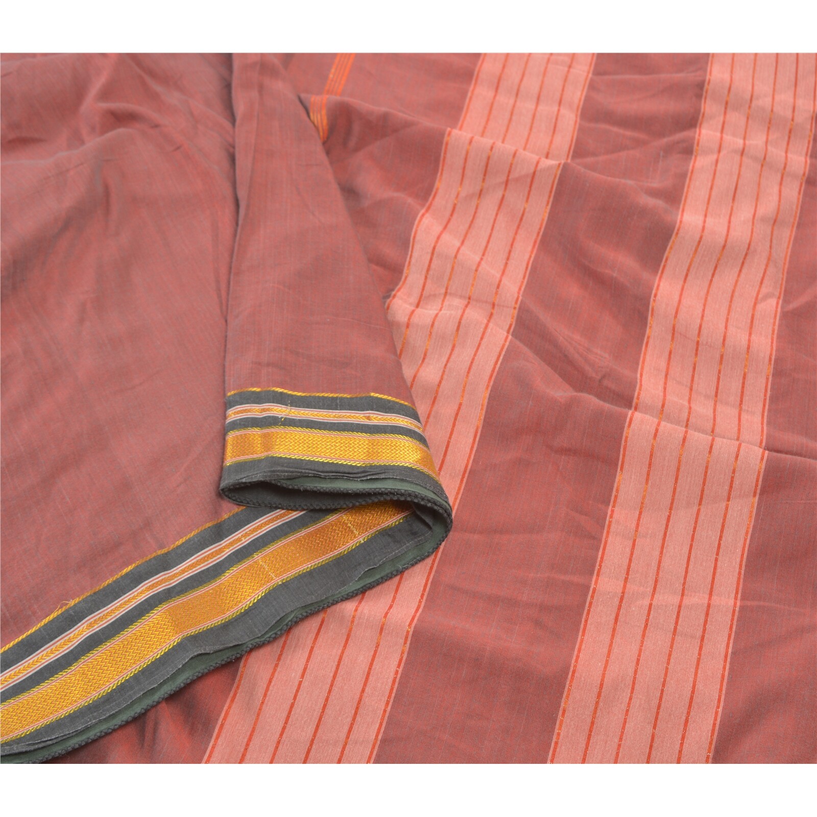 Sanskriti Vintage Indian Sarees Blend Cotton Woven Ilkal Premium Sari Fabric