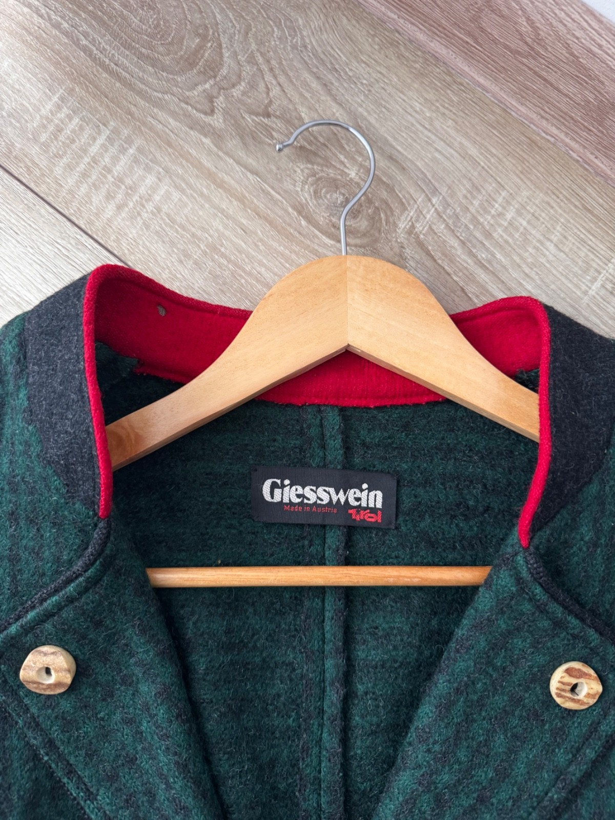 Vintage Giesswein Austrian Dirndl Trachten Original Oktoberfest Green Blazer
