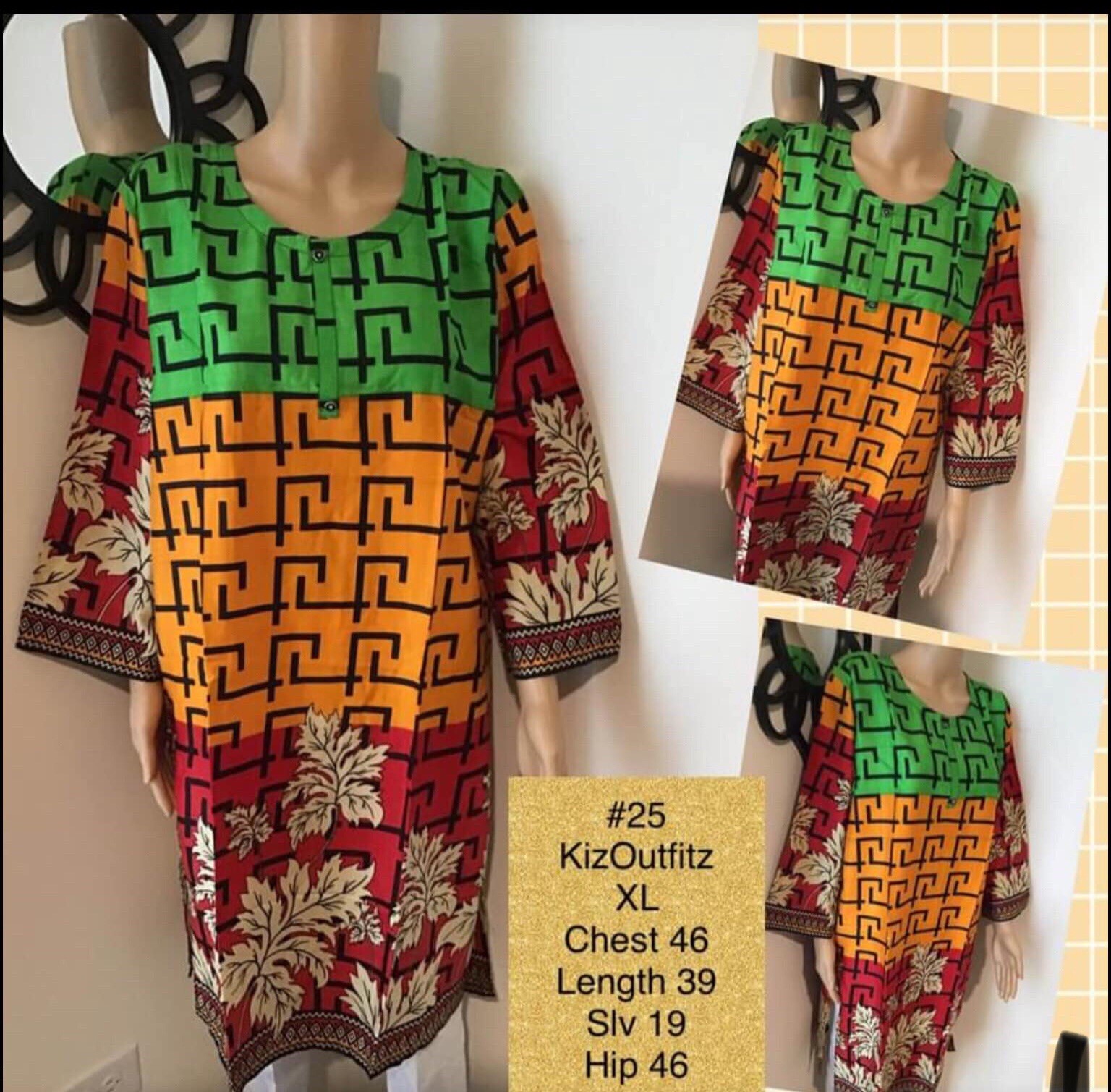 Ethnic Pakistani Indian Designer Kurti Tunic Top Kameez Casual Wear XL