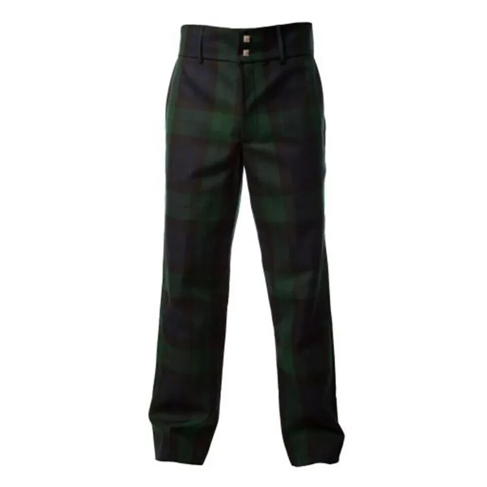 Men’s Black Watch Tartan Trousers Trews Scotish Golf Wear Highland Wear