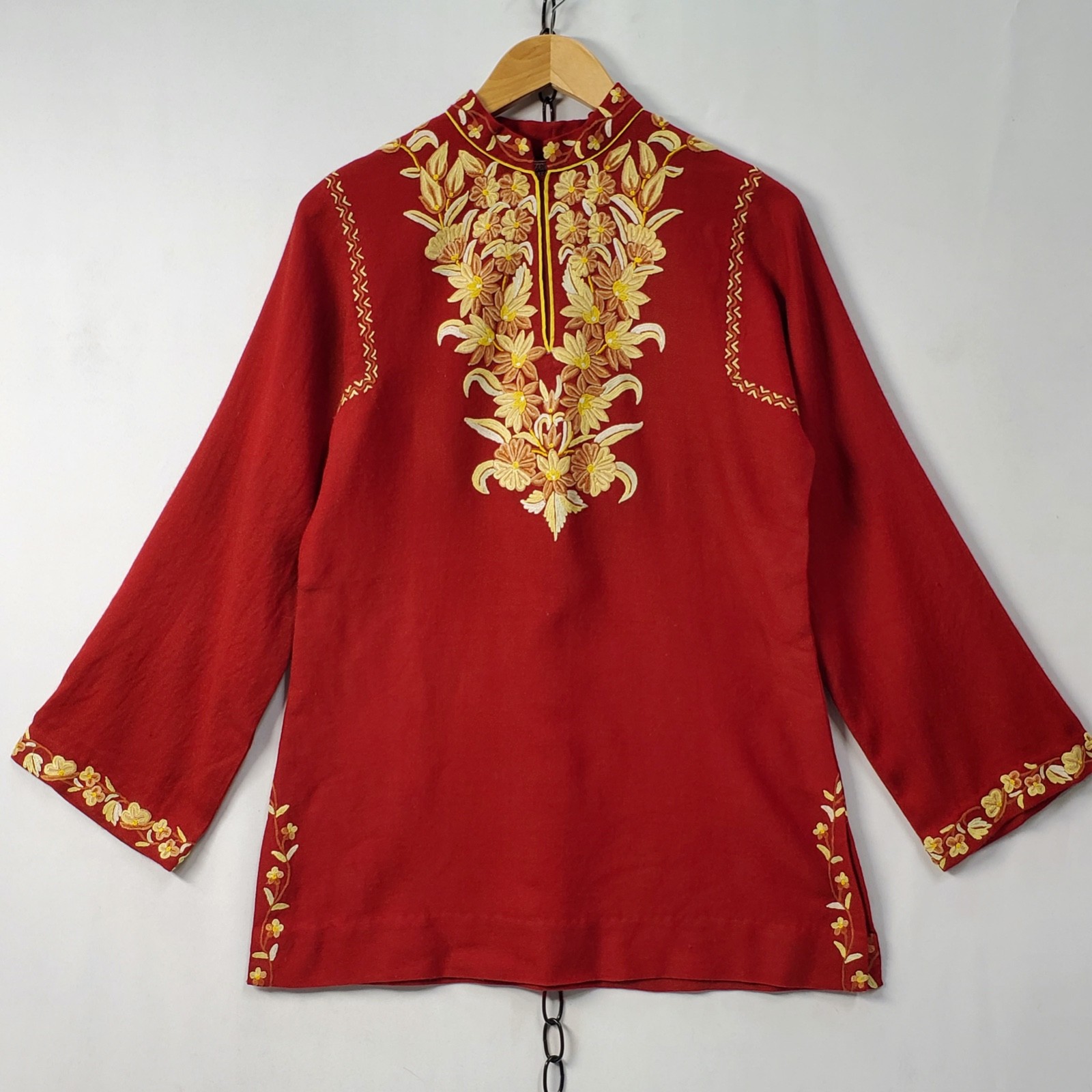 70s Suffering Moses Kashmir Tunic Handmade No Loose Threads, Moth Holes or Bleed
