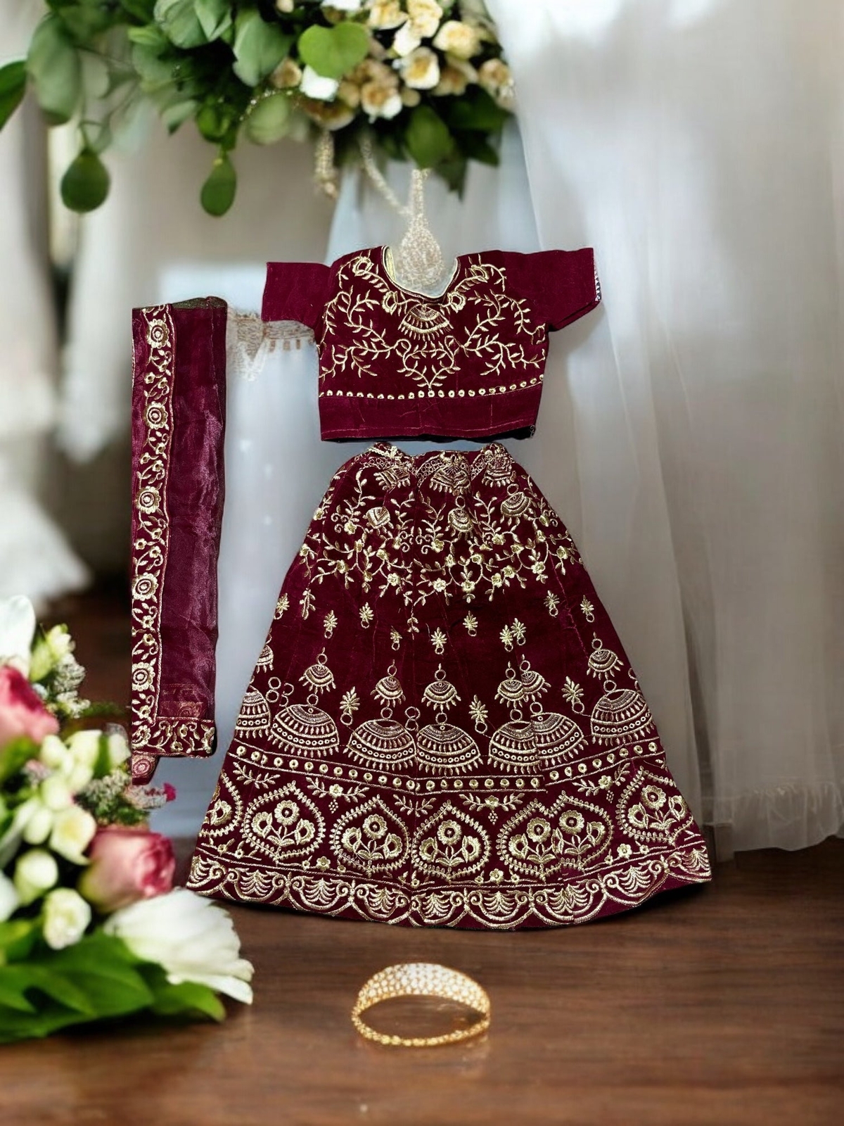 Adorable Little Girls’ Traditional Lehenga Set – 003