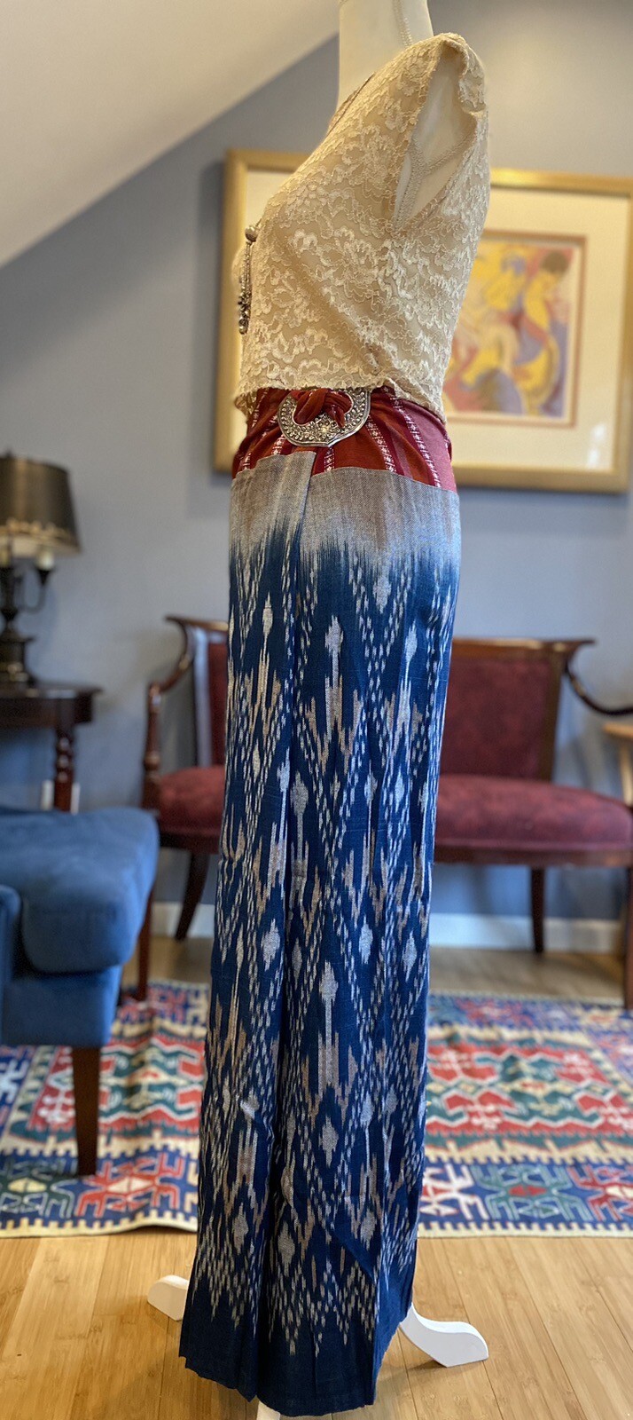 Thai traditional pattern woven sarong, Thai wrap sarong, Thai wrap skirt, cotton