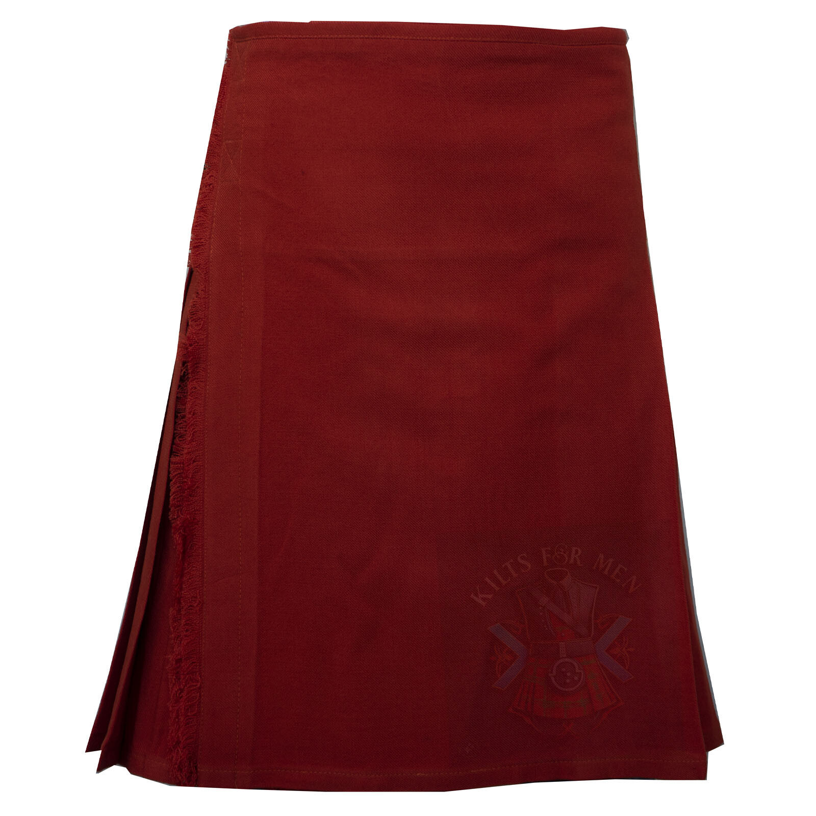 Solid Red Ancient Kilt For Men Handmade Scottish Traditional Kilt Custom Made