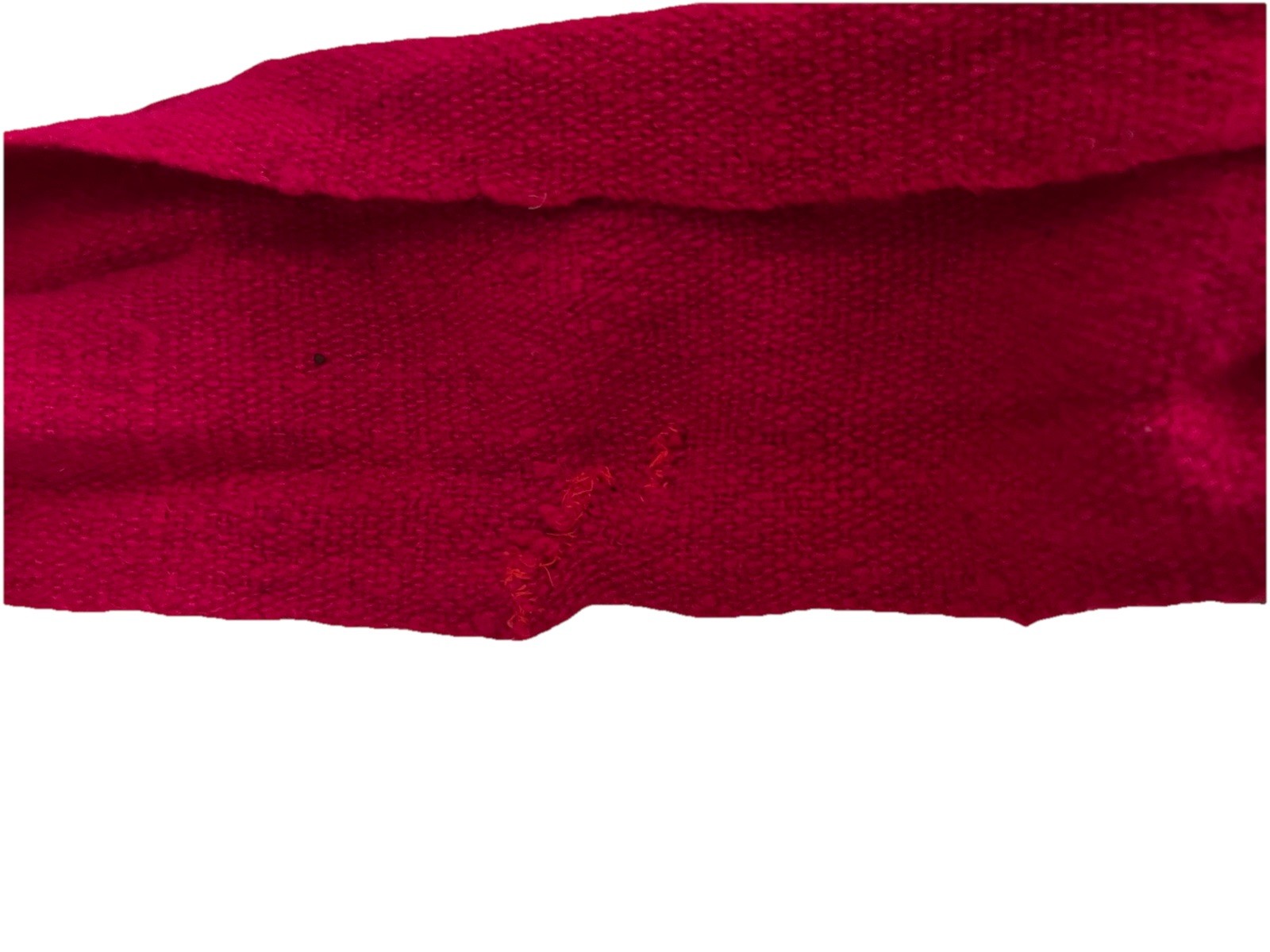 Rare 106″ MAYAN Woven Natural Rattan & Wool BELT Red From Mexico Vintage Rare