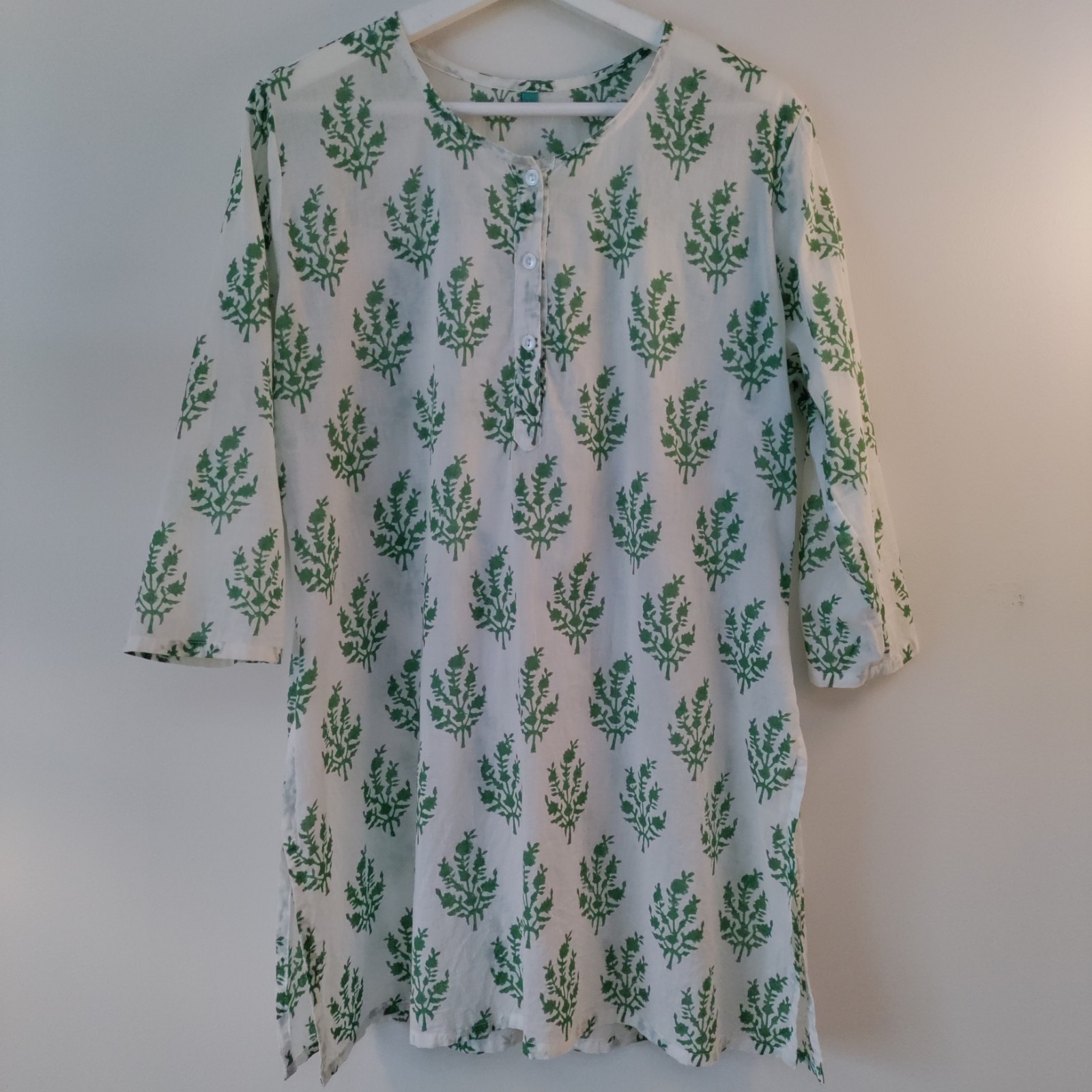 Kurti Top Handmade Women’s Size M/L Block Print Cotton Made in India