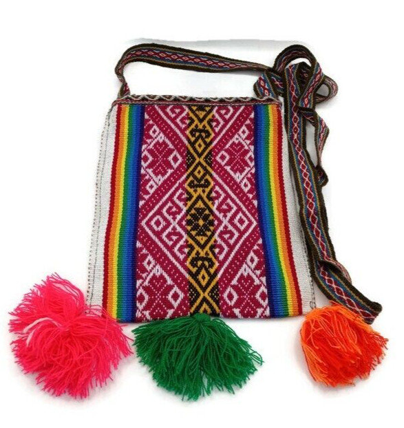 Small Chuspa Woven in Multicolor Alpaca Wool Cusco Peru