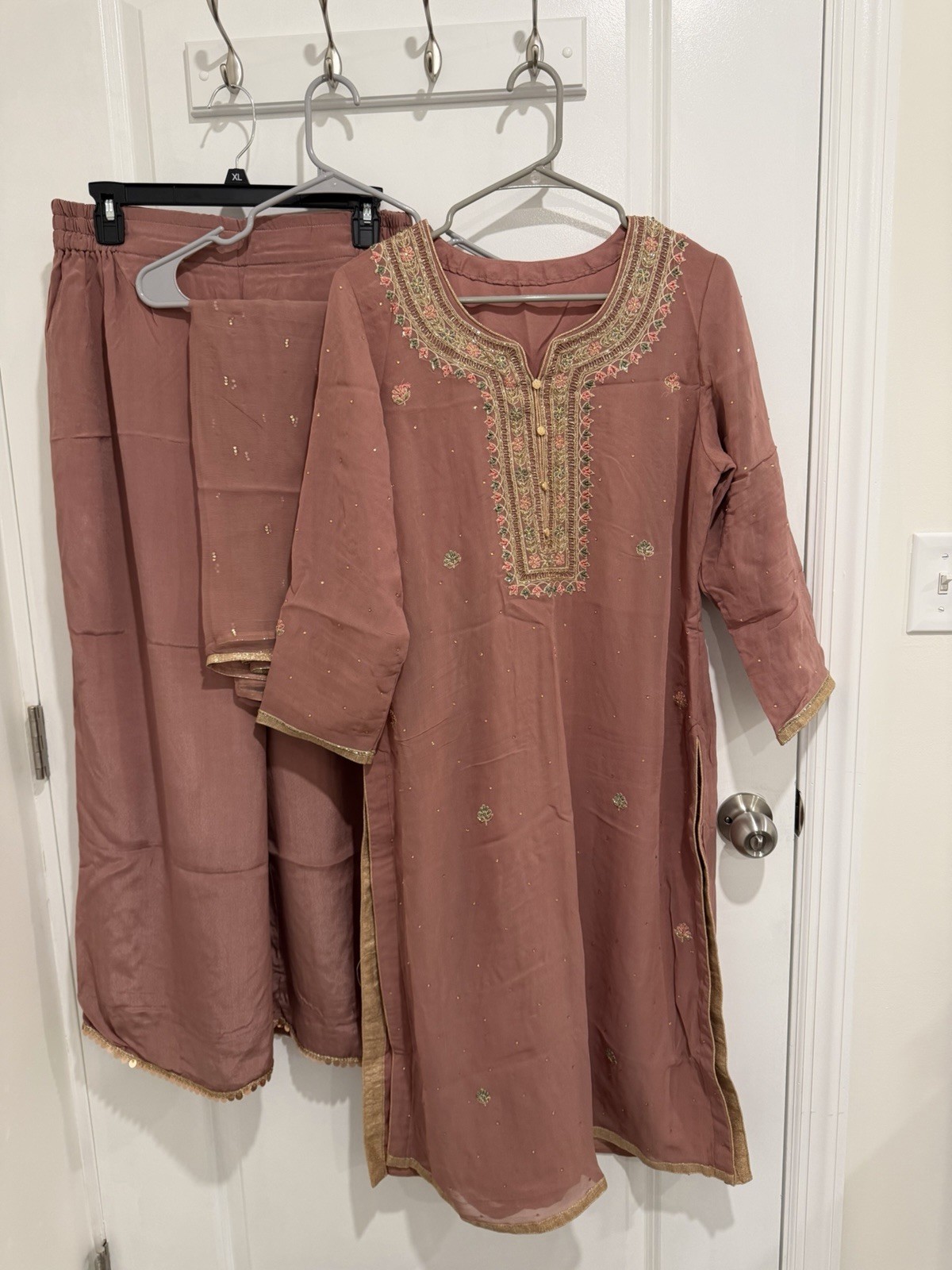 Pink Colored Salwar Kameez With Dupatta