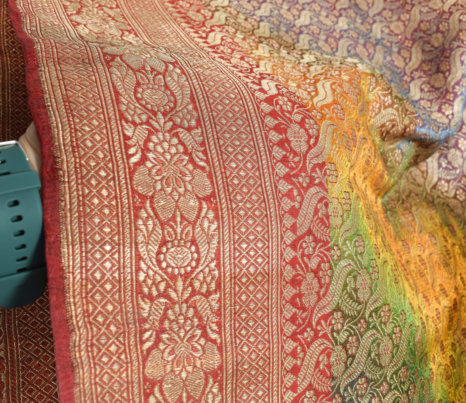 Sushila Vintage Heavy Saree Blend Satin Silk Banarasi Brocade Woven Sari Fabric