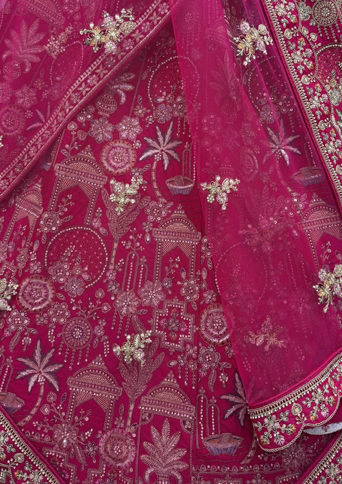 Gadhwal Silk Lehenga Choli Bridal Shower Wedding Reception Designer Set