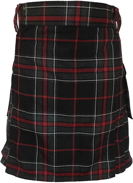 Scottish Spirit of Highlander Tartan Utility Kilt For Men 28 “to 60” Inch Waist
