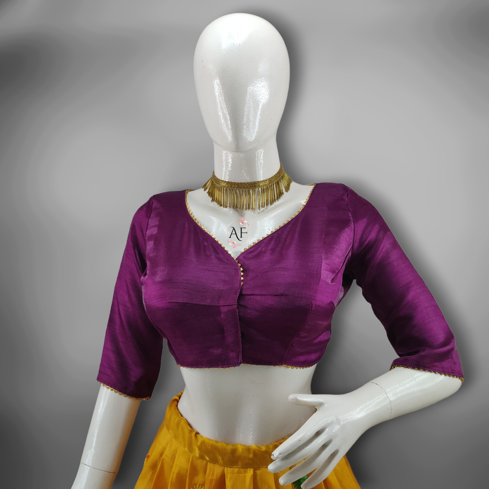 Stunning Silk Blouse in Magenta | Sweetheart Neck Style | Versatile Saree/Top.