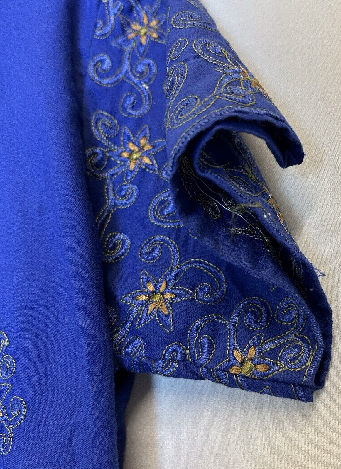 Indian Garment Saree Womens Extra Large Blue Yellow 3 Piece Set