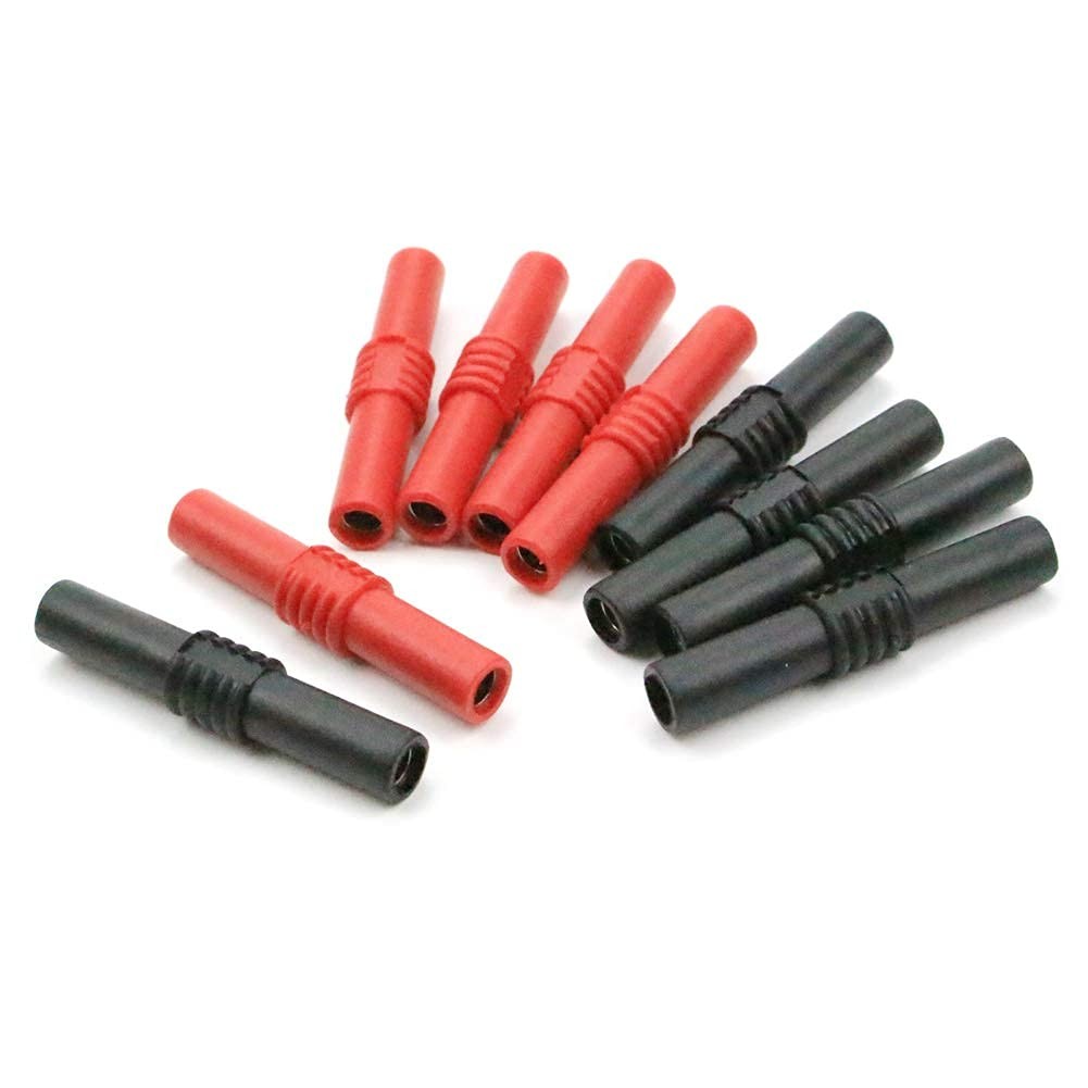 TKDMR 10pcs Insulated 4mm Banana Jack Female to Female Socket Connectors – Coupl