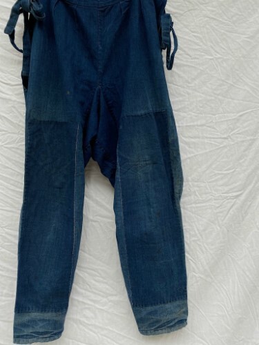 Japanese 1940-60’s Vintage Cotton Monpe Noragi Pants Indigo blue men