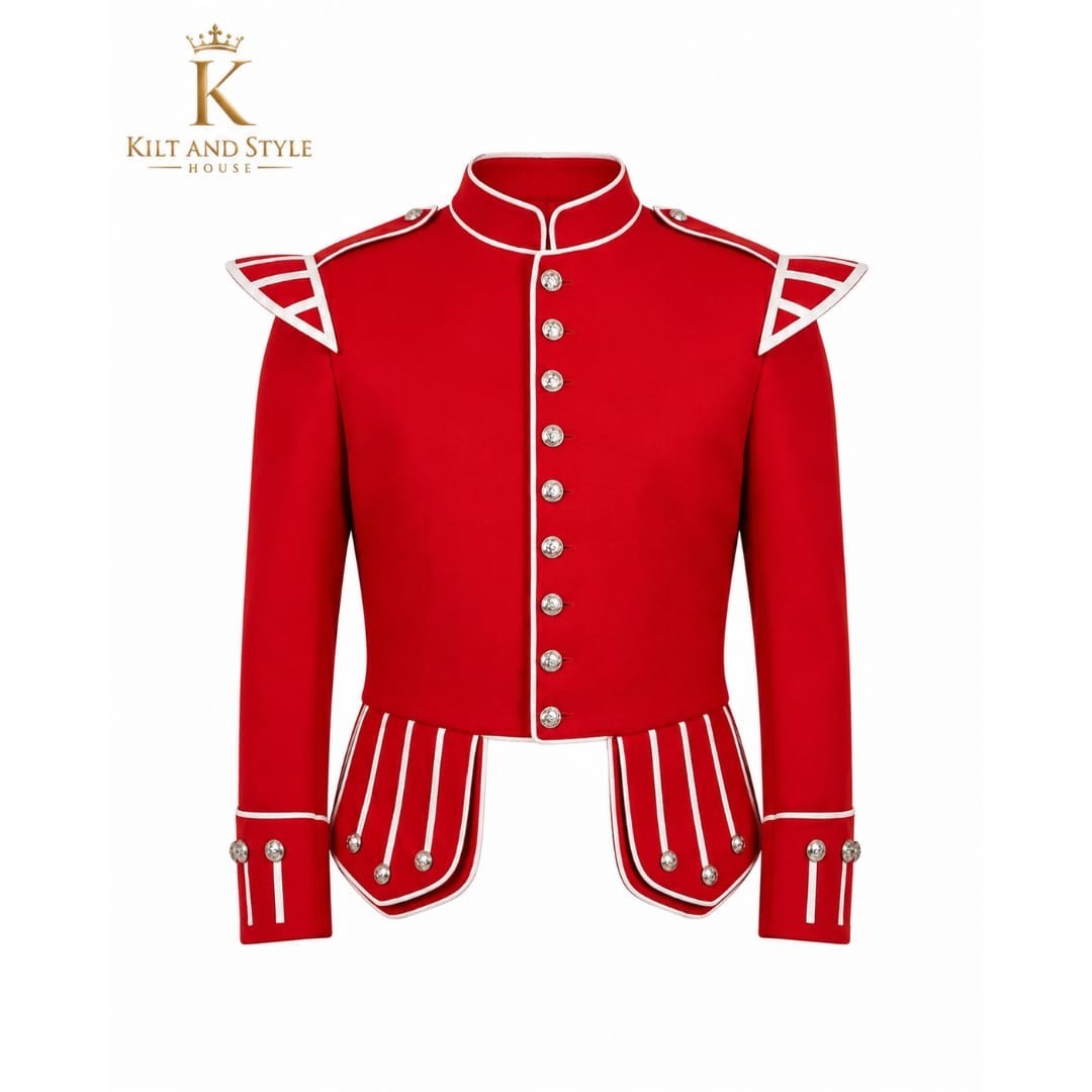 Scottish Military Doublet Kilt Jacket | Highland Pipe Band Formal Jacket