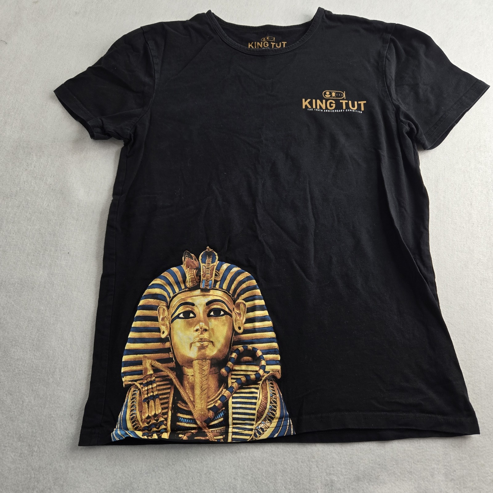 King Tut The 100th Anniversary Exhibition T-Shirt Black Size S 100% Cotton