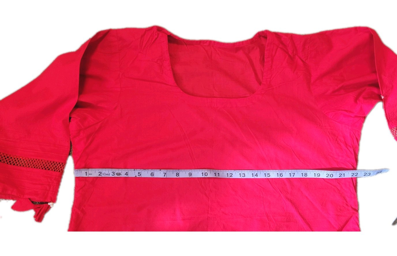 Pakistani Ethnic Customized 3 Piece Stitched Suit 100% Cotton Salwar Kameez RED