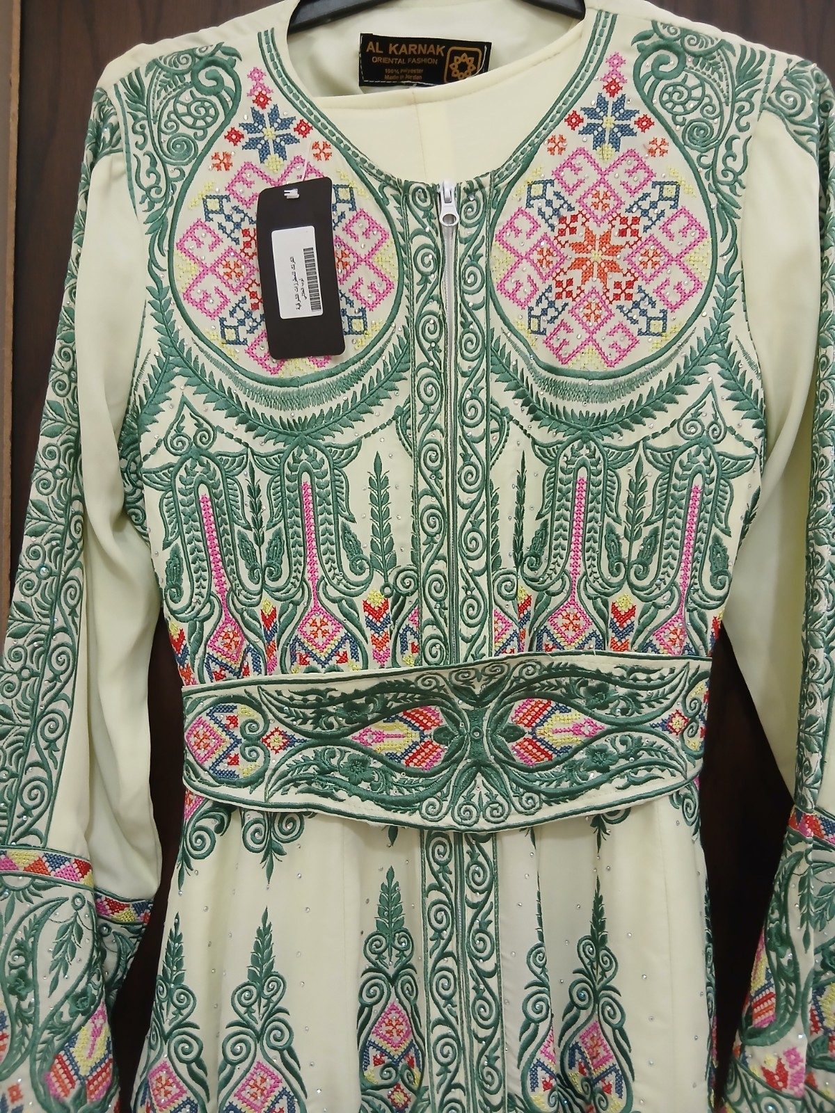 Traditional Palestinian Thobe Embroidered Dress Jordanian Caftan Henna Wedding