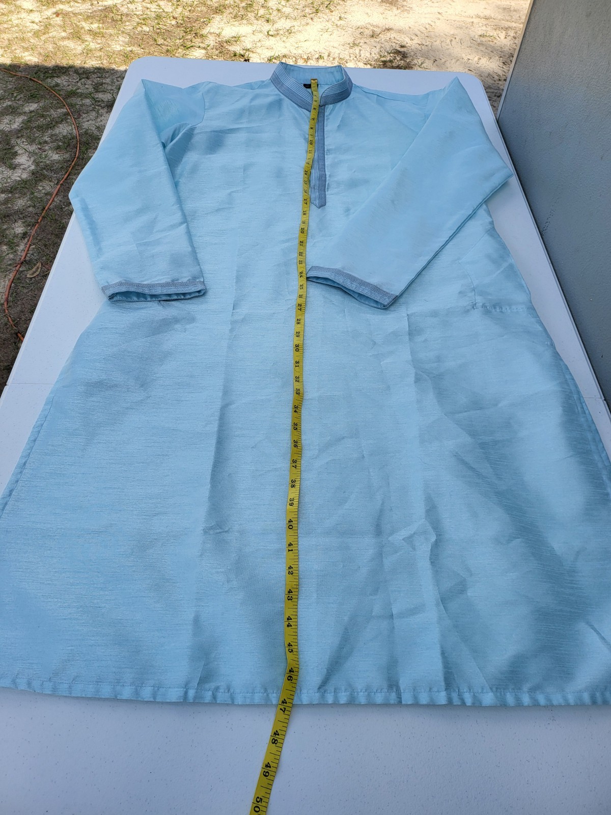 Men’s Kurta With Mandarin Collar Long Sleeves Size 42