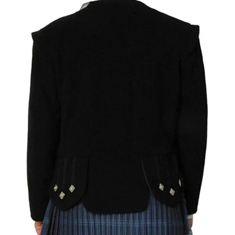 Handmade Gray Wool Argyle Kilt Jacket & Vest: Scottish Highland Wedding Attire