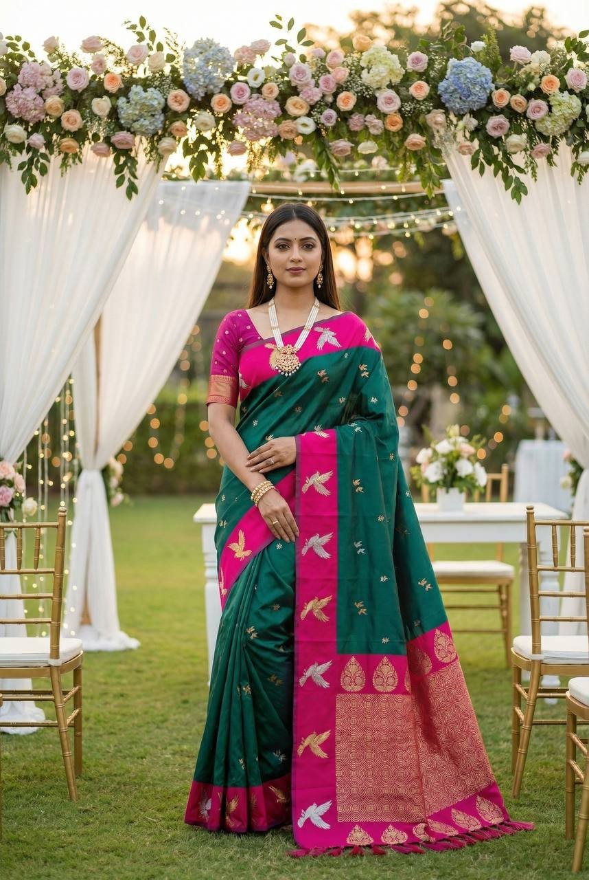 Sari Designer Indian Saree Wedding Festival Bollywood Party Wear Contemporary