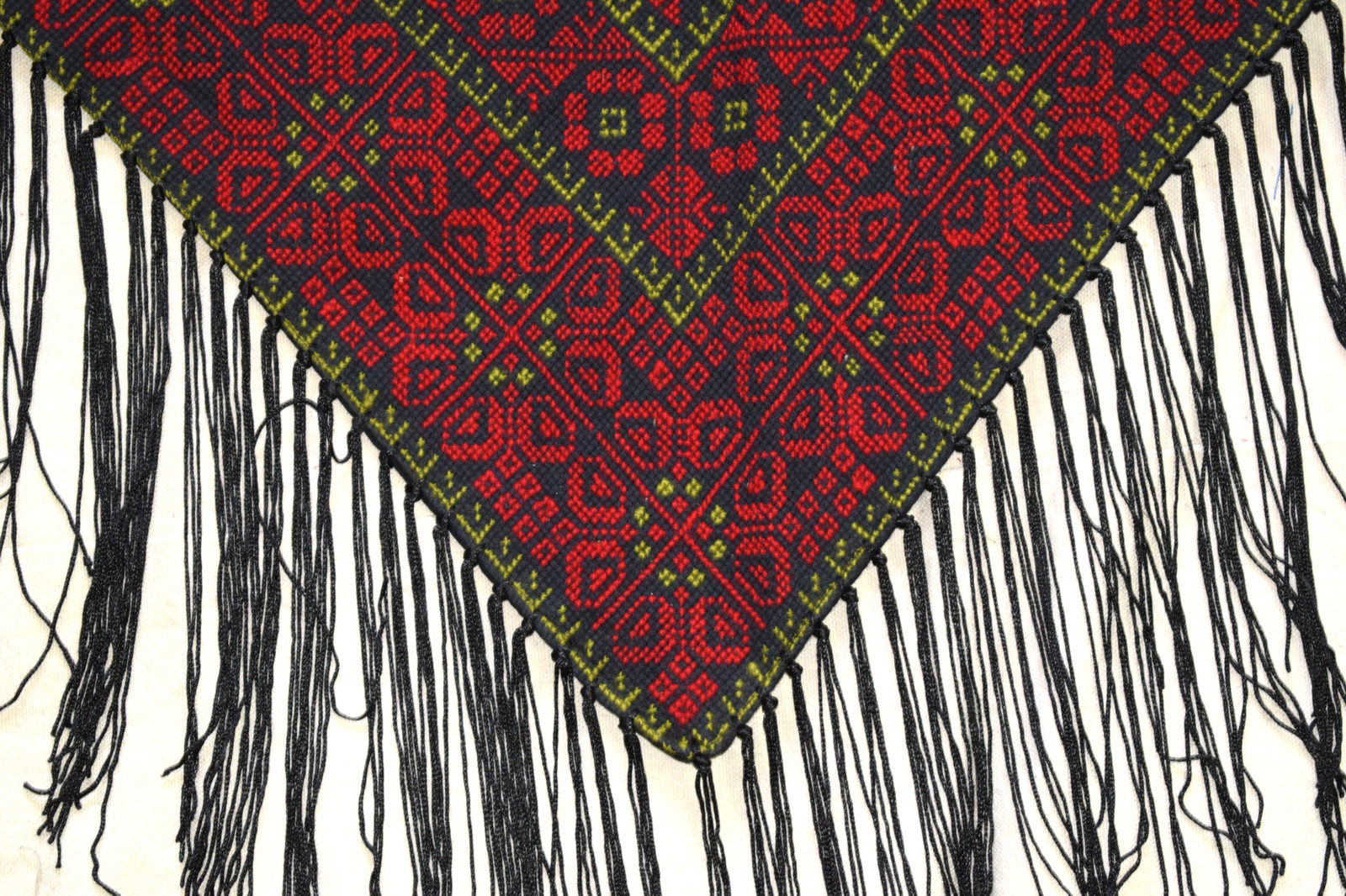 Tatreez Palestinian Bedouin Embroidered Wrap Scarf – Handmade Shawl