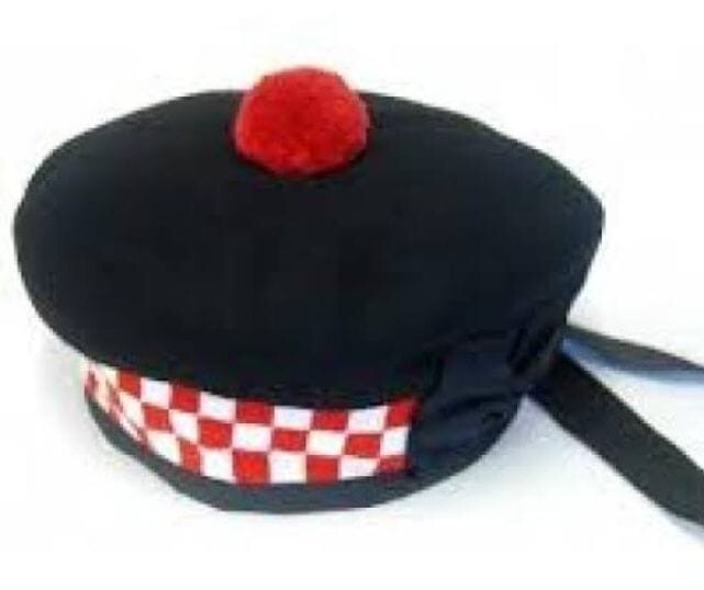 Scottish Military Piper Bonnet Beret Wool Balmoral Army Caps Scotts Diced Hat