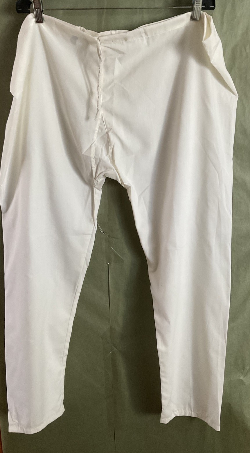 Men’s Indian / Pakistani Trouser with Drawstring, White Size 38