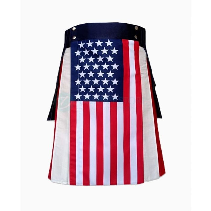 Fashion Utility American Flag Kilt America Day 4th July