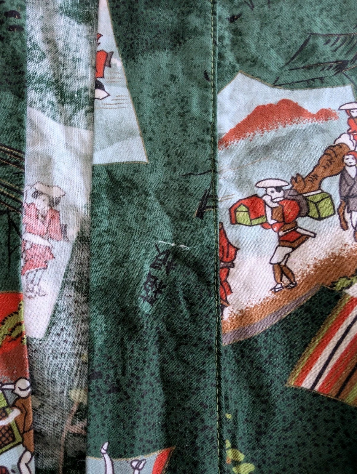 Vintage Hayashi Kimono -100% Cotton International Arcade Made In Japan