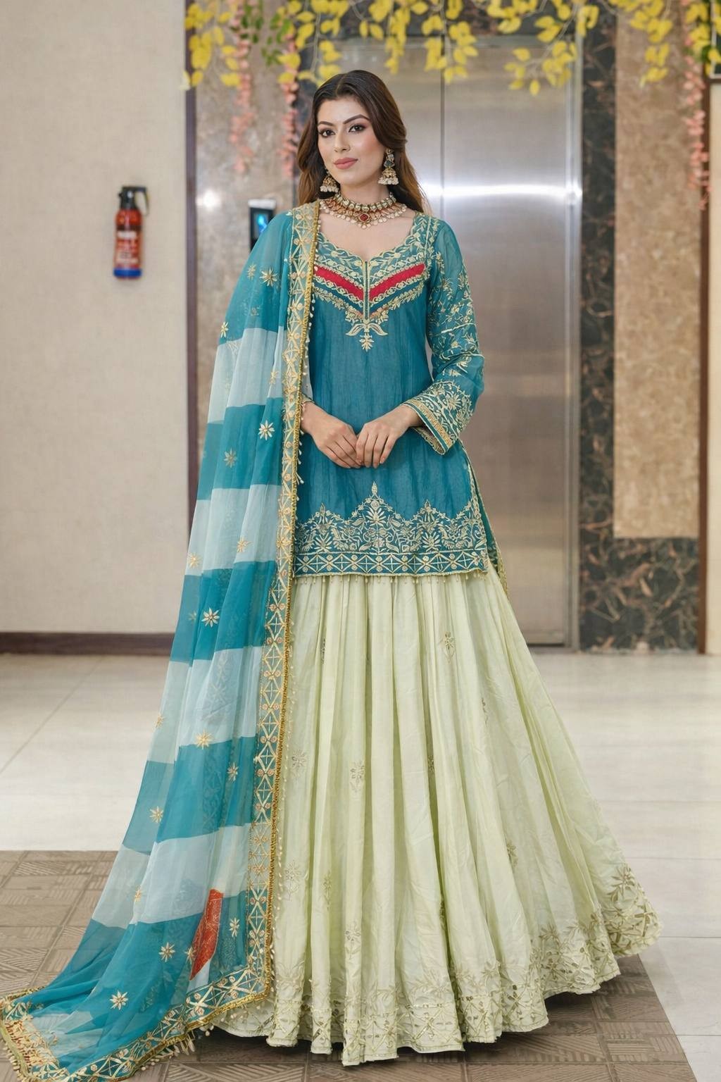 New Party Wear Heavy Silk Top Lehenga With Dupatta For Women & Girls