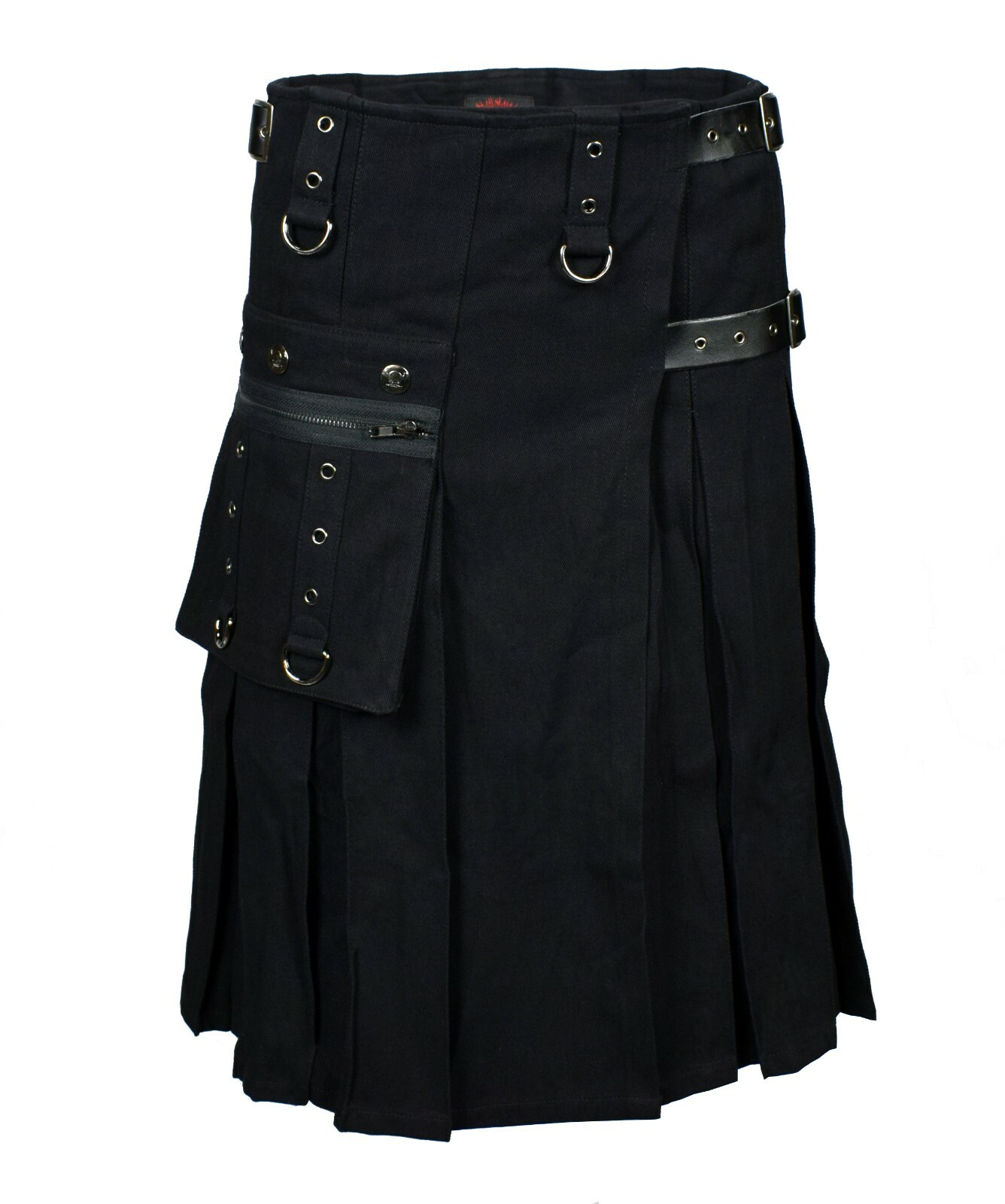 Schwarzer Worker Kilt von Lucyfire Fashion