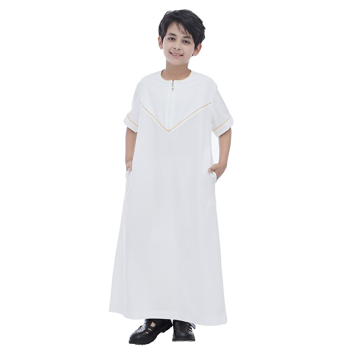 Islamic Kids Boys Abaya Thoub Thobe Kaftan Jubba Thawb Daffah Dishdasha Ramadan