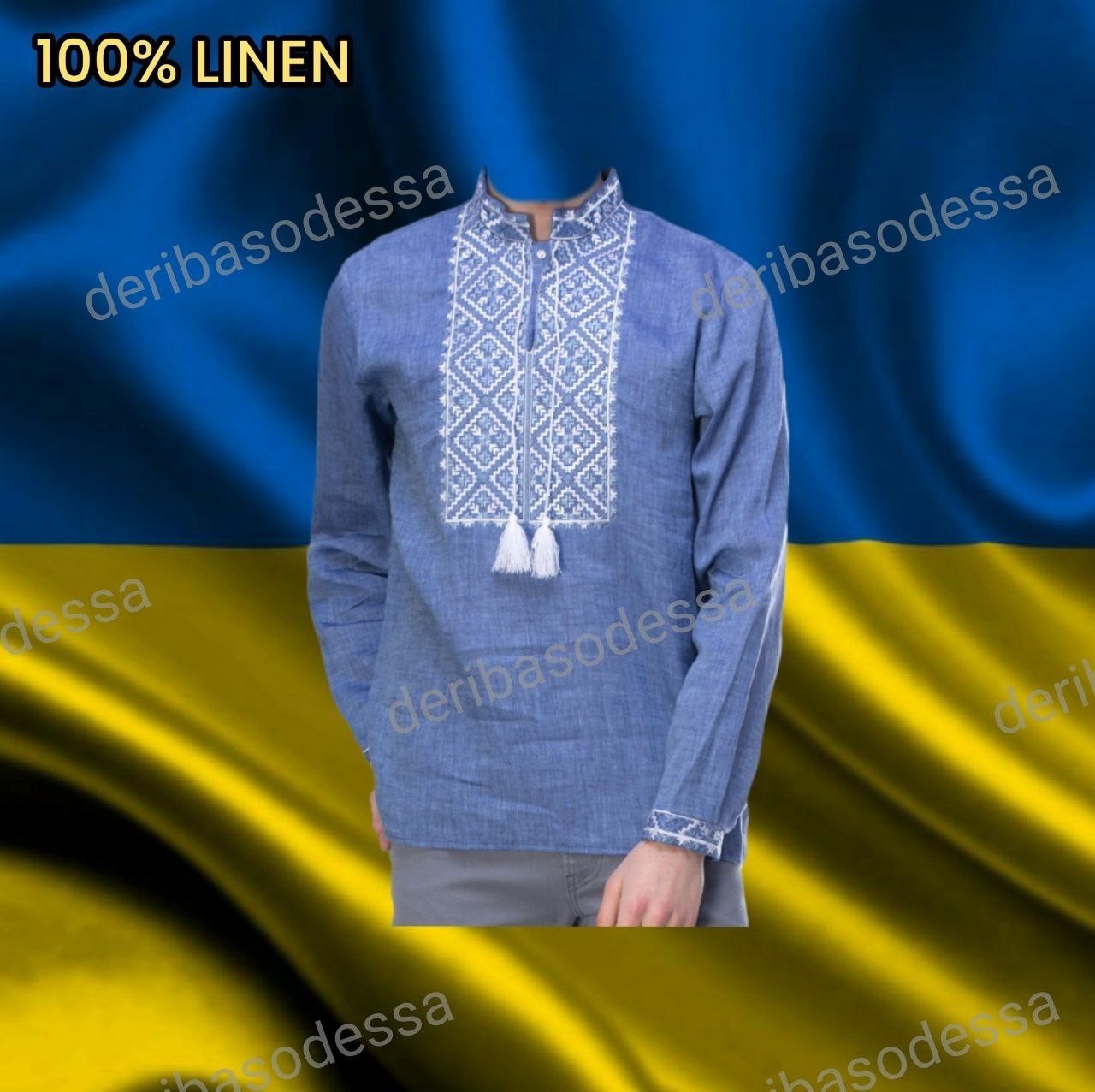 M L XL 2XL 3XL 4XL traditional Ukrainian embroidered shirt Vyshyvanka Linen100%