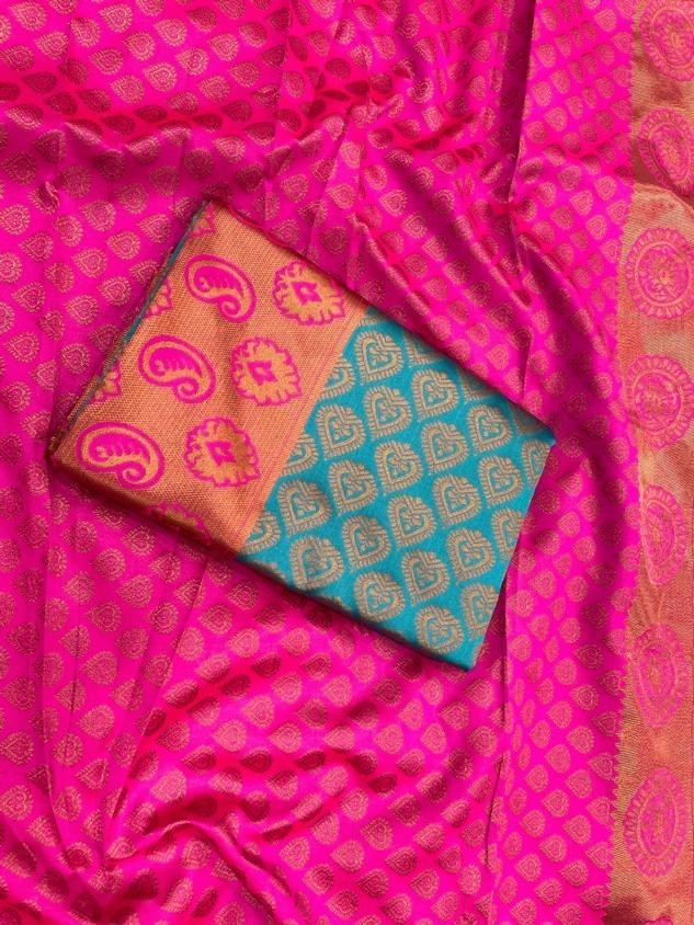 Soft Lichi Silk Saree Silver Zari Jacquard Work Contemporary Party Wear Sari