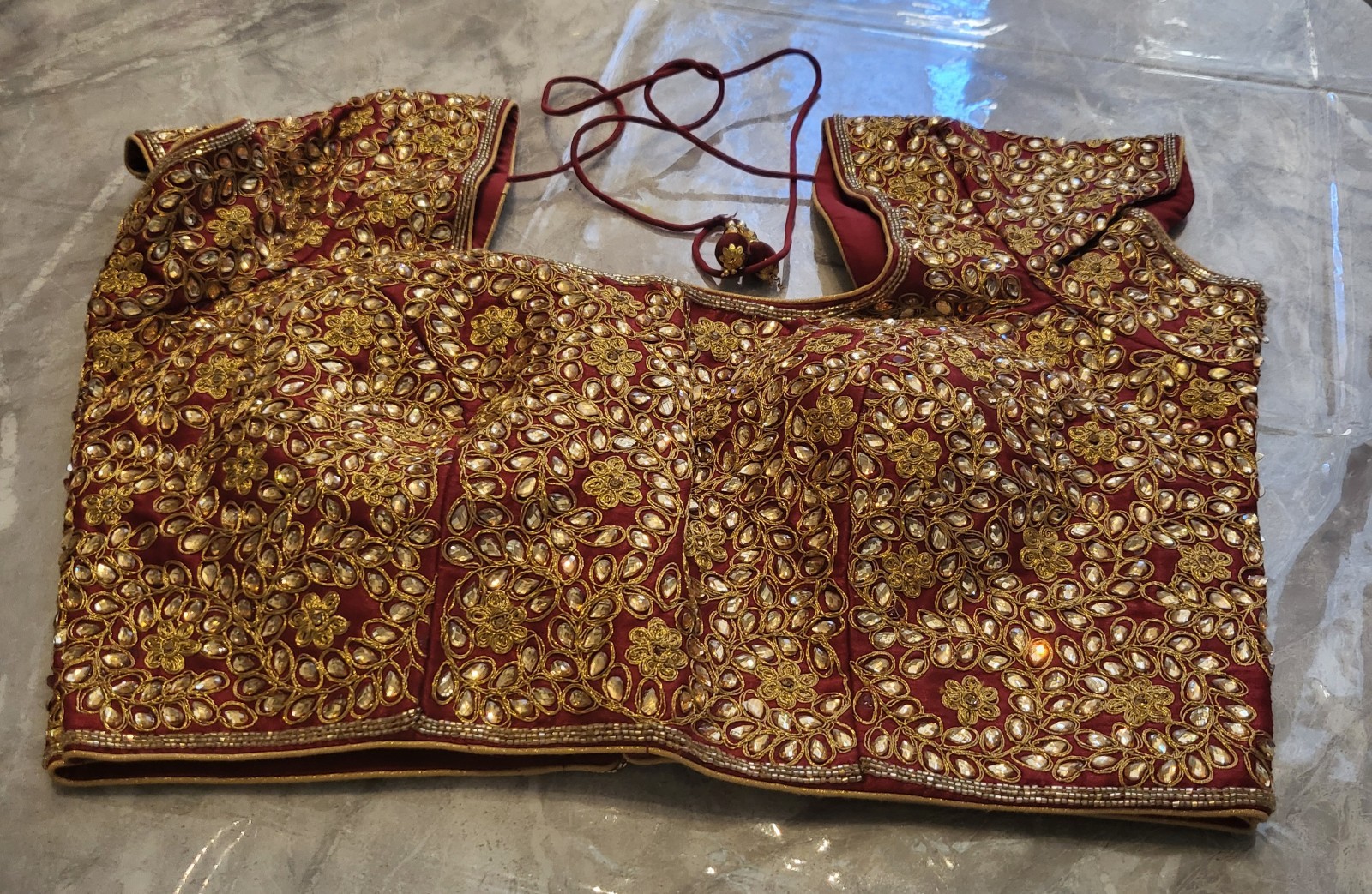 NEW Bollywood Saree Blouse Choli Wedding Party Wear Readymade Embroidered Sequin