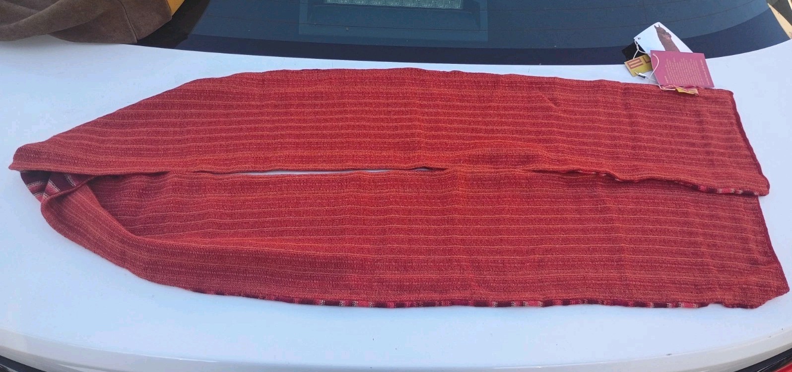 Kuna 100% baby Alpaca striped face scarf Made in Peru 🦙 new READ 64″