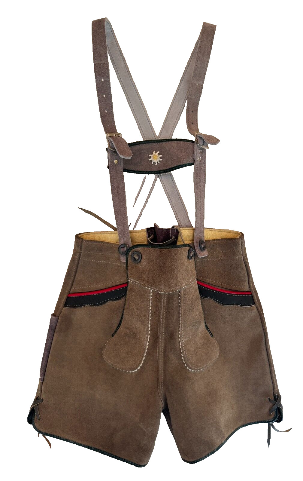 German Oktoberfest Lederhosen Bavarian Shorts Suede Suspender Gray Child
