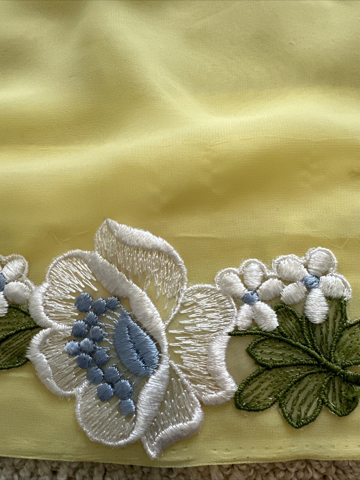 Yellow Saree With Embroidered Flower Border With Stitched Blouse And Skirt