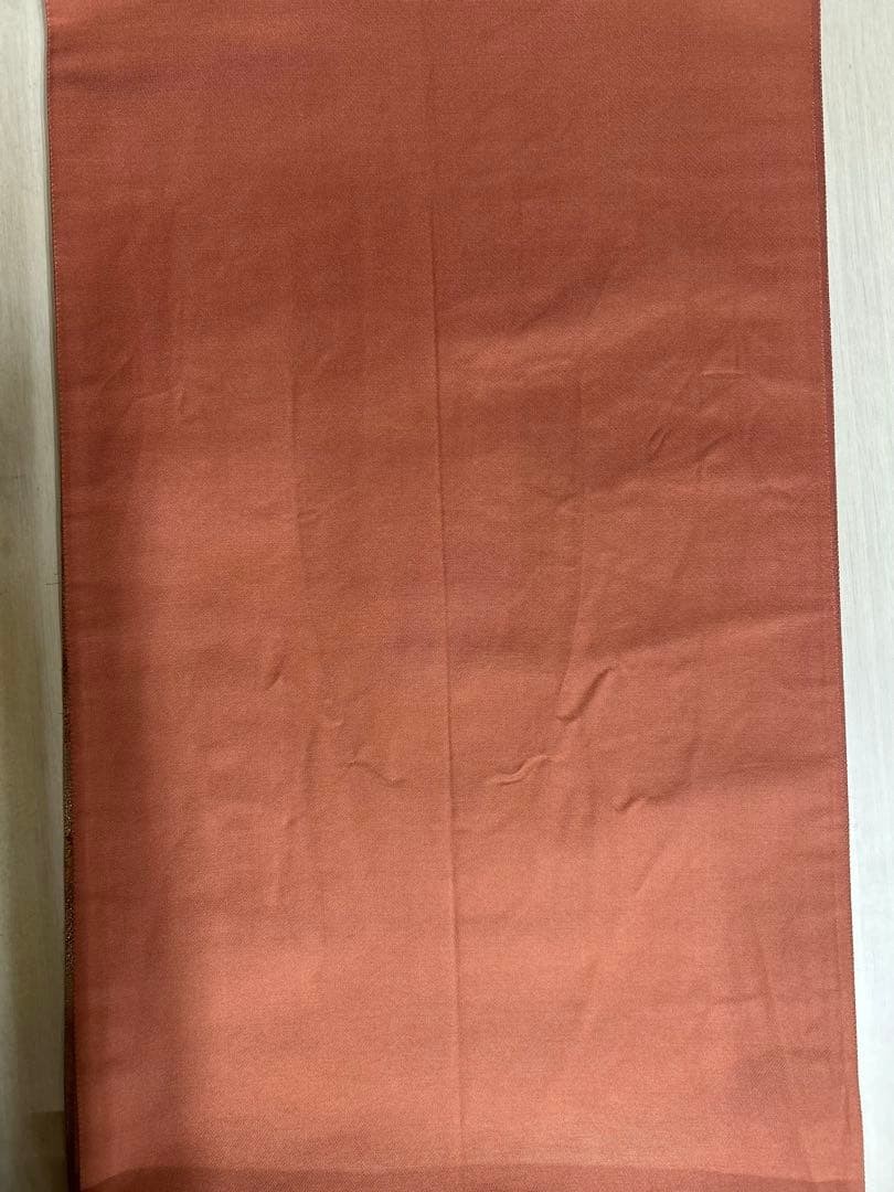 Japanese Silk Fukuro Obi Brown Gold Bridge Landscape 445cm Kimono Sash
