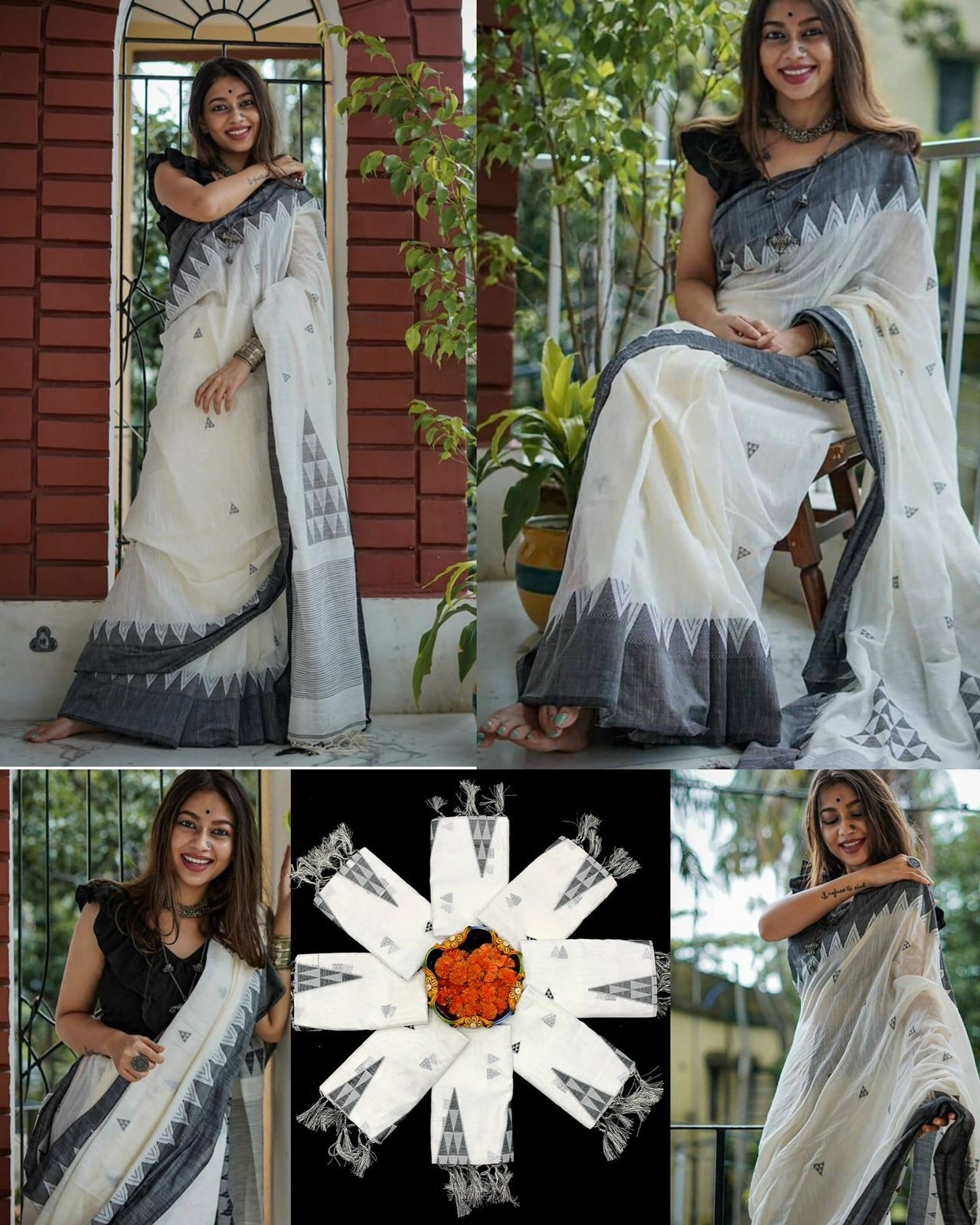 Indian Party Wear Saree Bridal Wedding Bollywood Designer Sari Jacquard Border