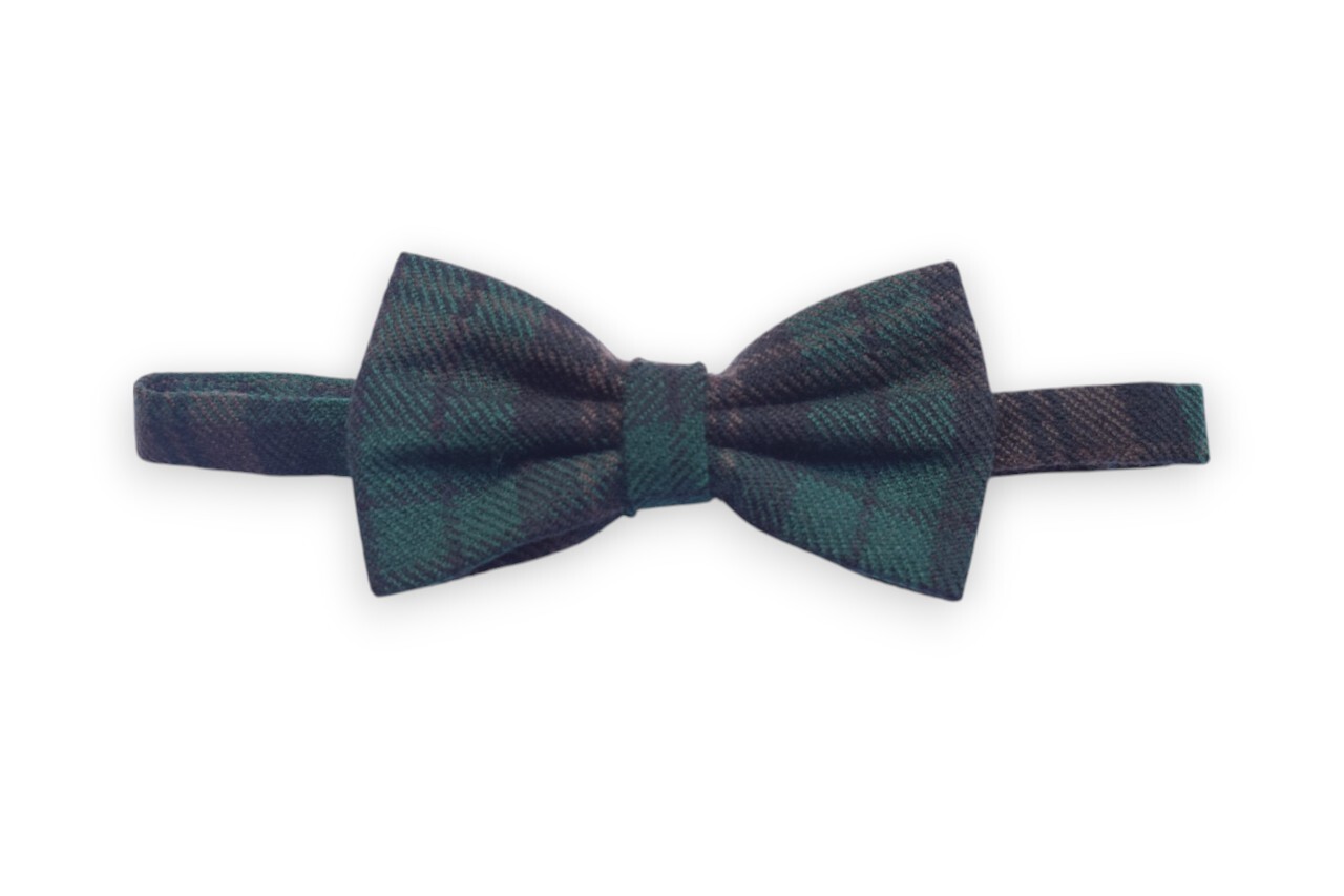 Men’s Scottish Brown Watch Tartan Bow Tie Formal Tie For Wedding