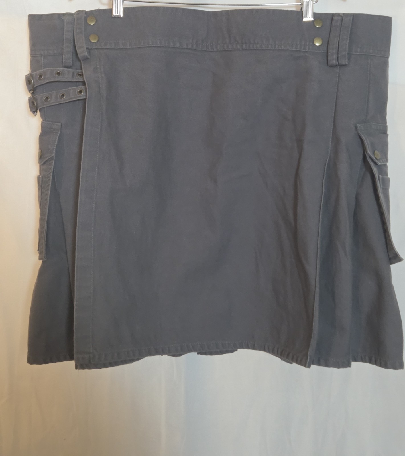 Scottish Utilty Highland Kilt, Men’s, Gray, 100% Cotton, Size 48