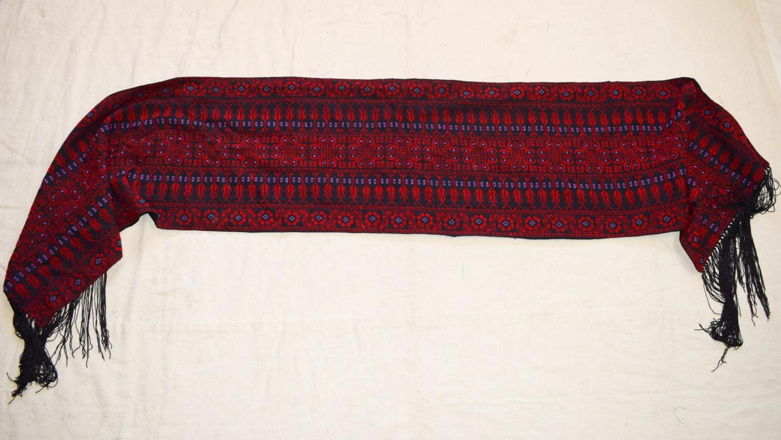Hand Tatreez Bedouin -Stitched Wrap Scarf Embroidered Egyptian Shawl Tablecloth