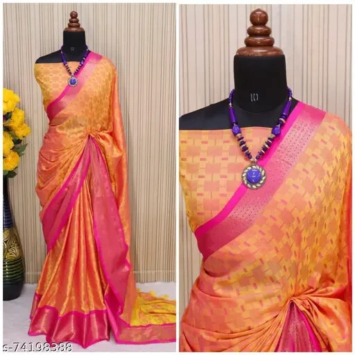 Women’s Cotton Silk saree With Running Blouse piece