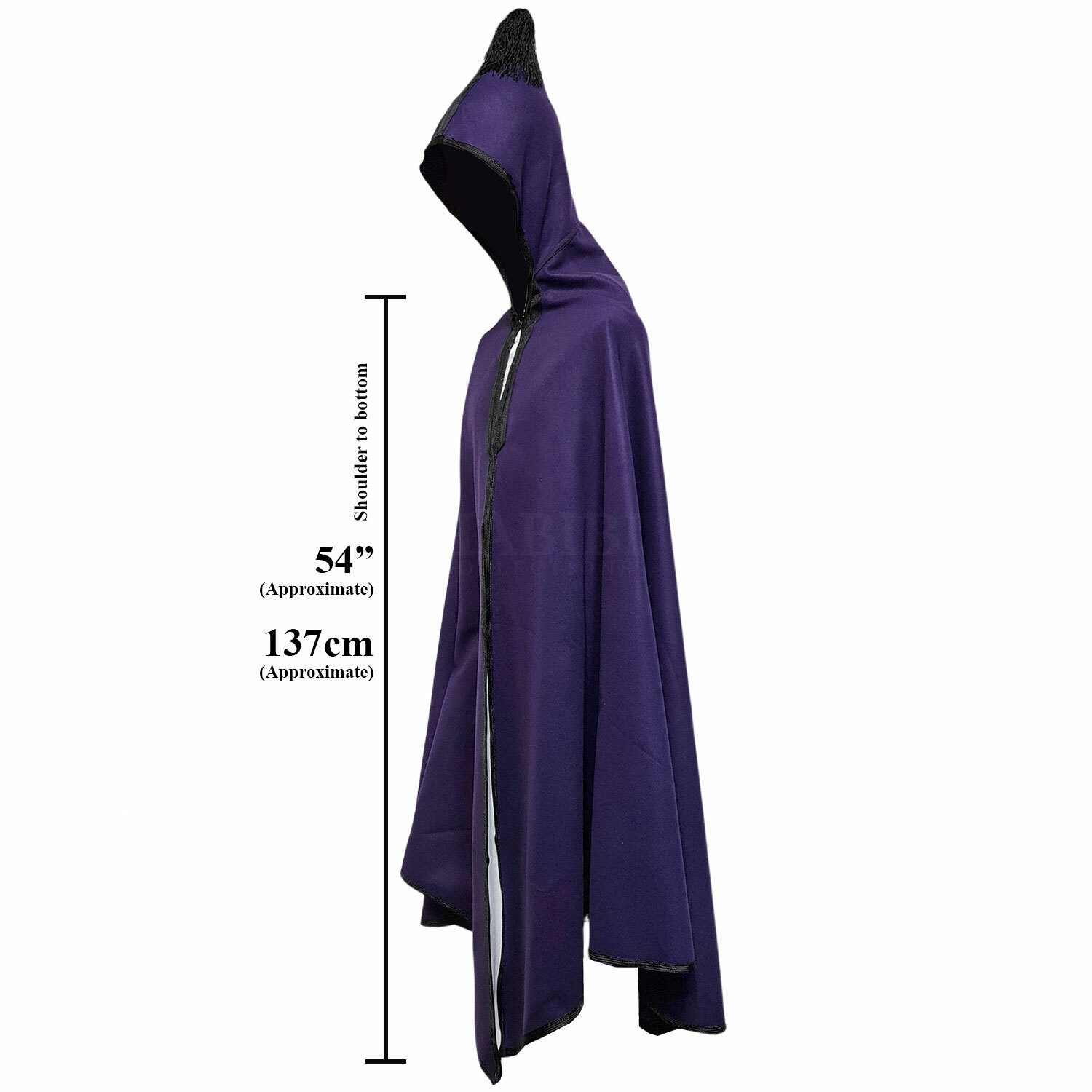 Moroccan Djellaba Cloak Cape Maroon Burgundy Cashmere Wool Blend Silham Burnous