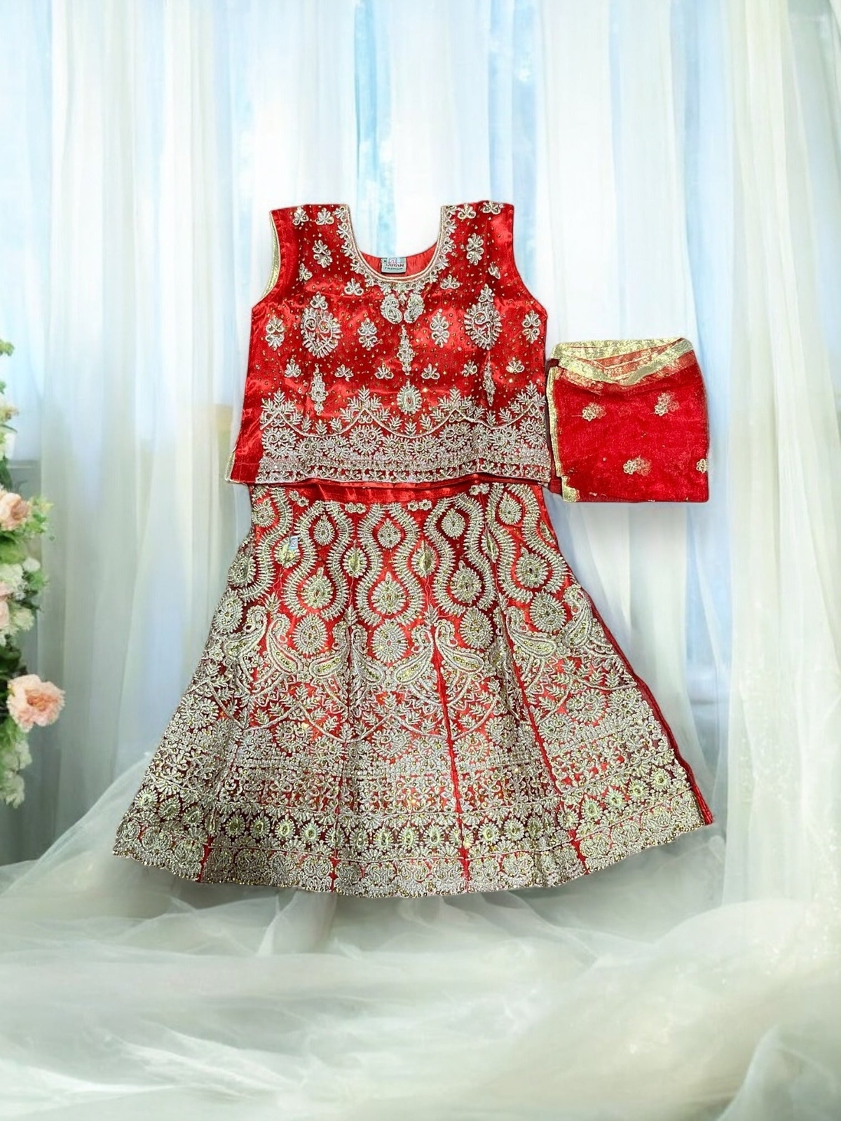 Traditional Girls Lehenga Choli Set – Ethnic Wear for Kids-08
