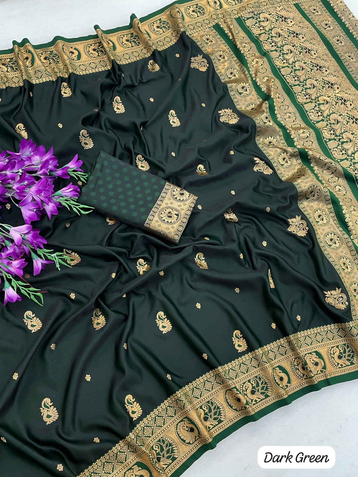 New Launch Soft Satin Silk Saree With Blouse For Function & Festival Wear